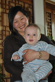 Kai loves being held by aunt